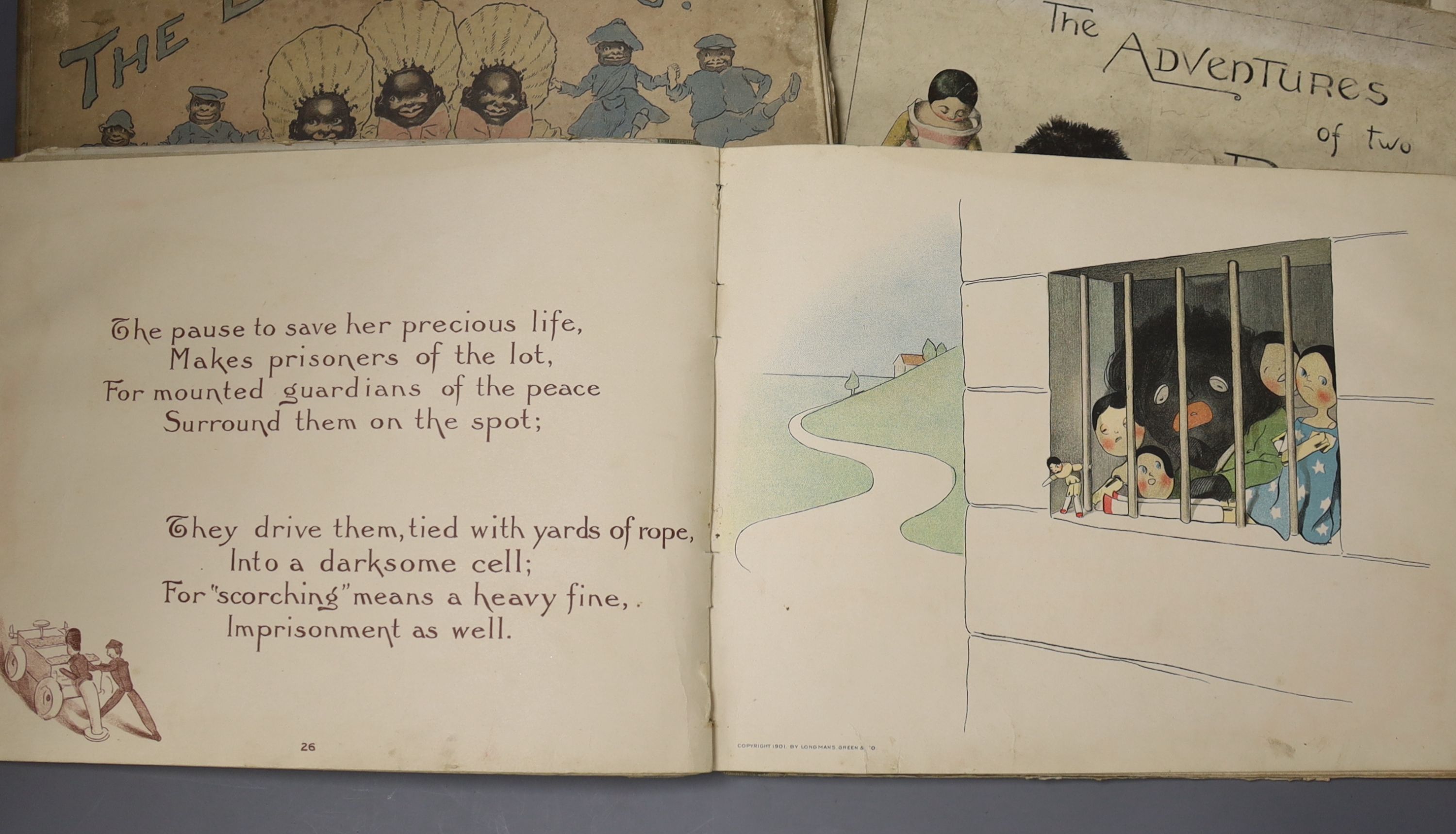Four Florence Kay Upton Doll books and another book by Edward W. Kimble
